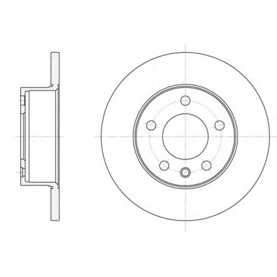 Тормозной диск перед.не вентелируемый (пр-во REMSA) Opel Omega A 1.8