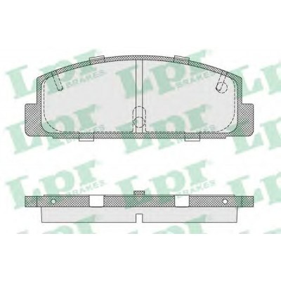 Колодки тормозные задние (пр-во LPR) Mazda 6, 00-