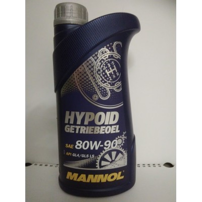 Масло трансмиссионное минеральное 80W-90 MANNOL Hypoid Getriebeoi HG10106l GL-5/GL5, GL-4/GL4 1L
