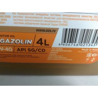 Масло моторное полусинтетика 10W40 Super Gazolin SG/CD (пр-во SINTEC) 4L.
