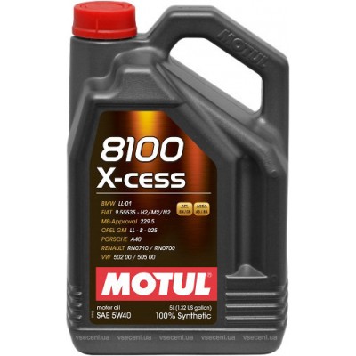 Моторные масла 5W30 8100 MOTUL X-CLEAN 1L