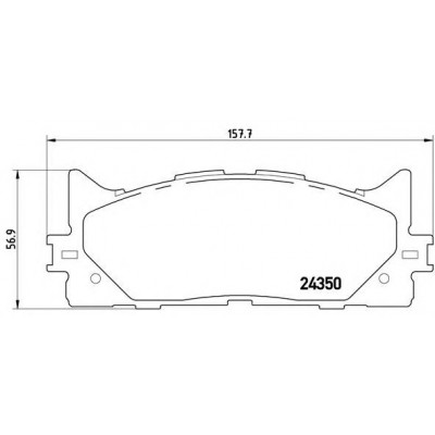 Комплект тормозных колодок, передн.BREMBO TOYOTA