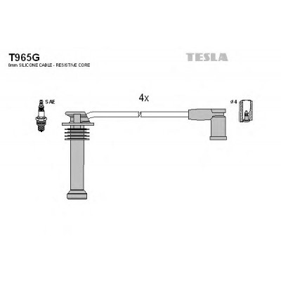 Комплект проводов зажигания TESLA Ford Europe Mondeo 2001-2007