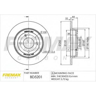 Тормозной диск Premium Black Carbon + FREMAX