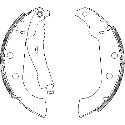 Колодки тормозные задние, барабанные, REMSA, PEUGEOT, 306, 405