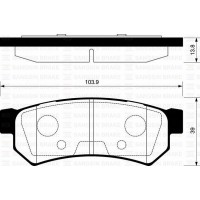 Колодка тормозные задние PARTS-MALL CHEVROLET LACETTI