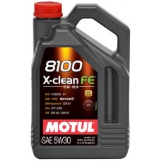 Масло моторное синтетика 5W30 (MOTUL) X-clean FE 5L,104777, 814151, 8100