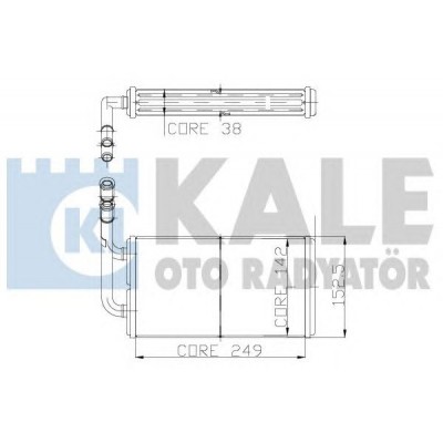 Радиатор печки Transit 94-00 (-AC) (1113755/95VW18B539AE/OP1016) DP GROUP
